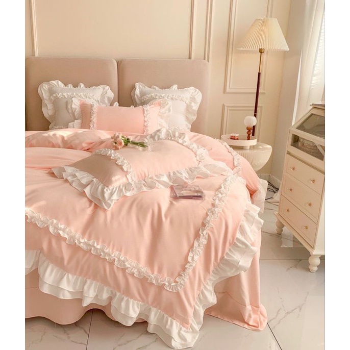 SET VỎ CHĂN GA GỐI COTTON BÈO CÔNG CHÚA