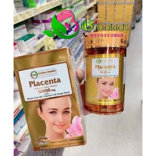 Nhau thai cừu golden health placenta 50000mg úc