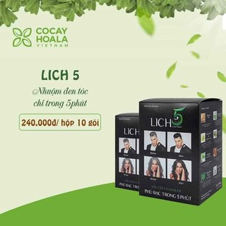 Dầu gội đen tóc Lich5 Hộp 10 gói