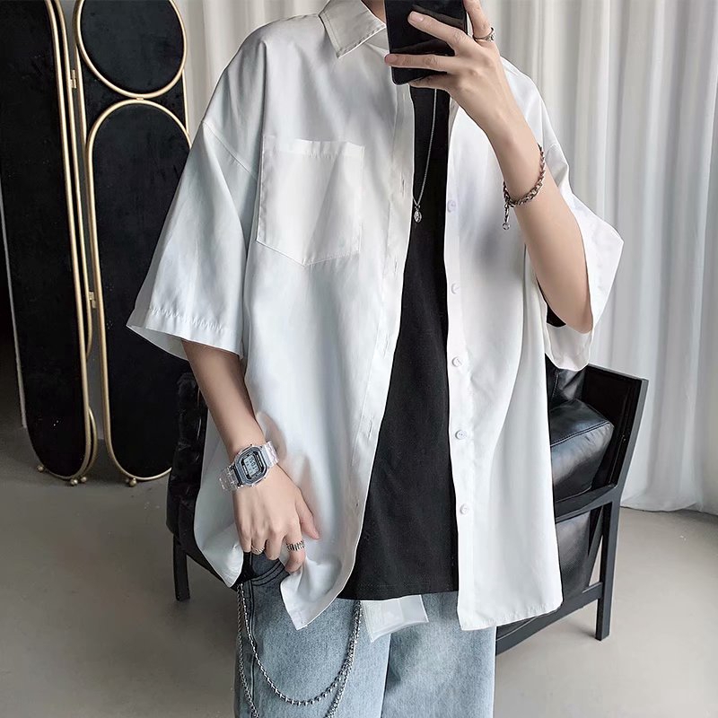 Áo sơ mi tay ngắn thiết kế thời trang cá tính dành cho nam