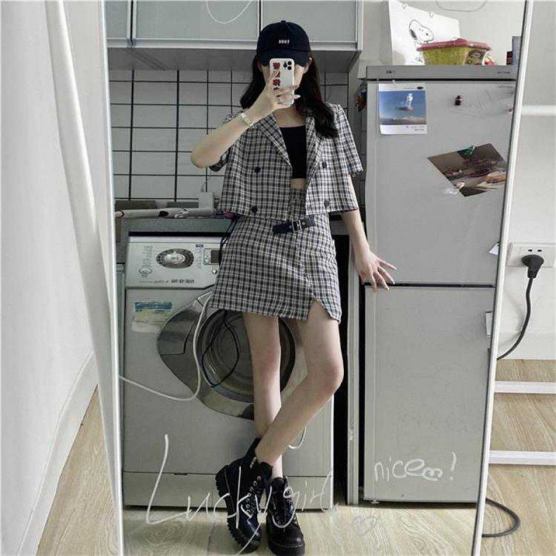 set vest caro dễ thương (hàng qc) V11