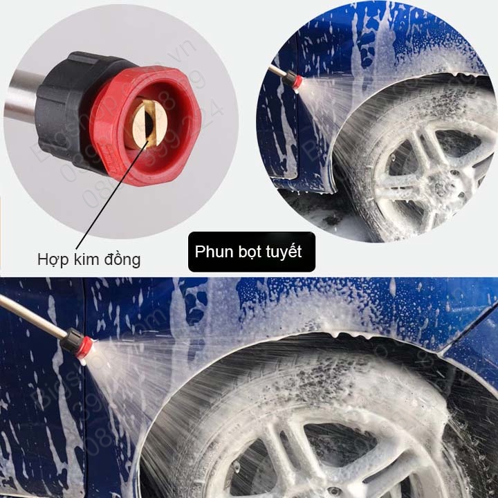 Súng phun bọt tuyết rửa xe siêu mịn, loại dài 40cm, đầu bec bằng đồng
