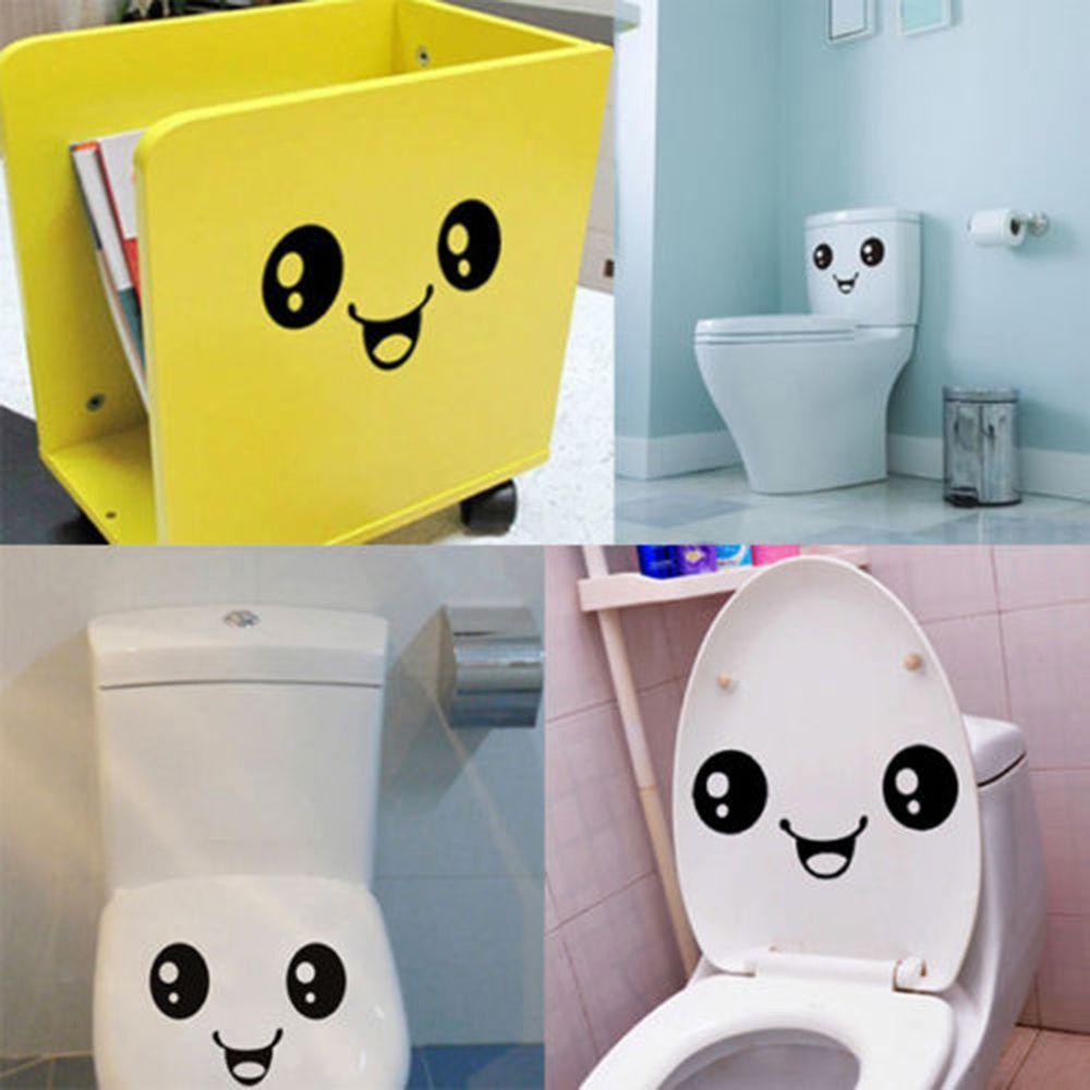 Miếng Dán Trang Trí Toilet Hình Mặt Cười DIY|Sticker Dán Kính Chiếu Hậu Xe Hơi / Nhà Tắm Họa Tiết Vui Nhộn Trang Trí Nhà Cửa