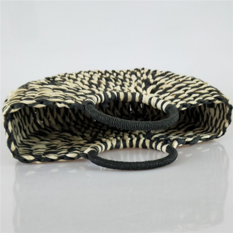 Túi Xách Đan Rơm Thủ Công Hình Bán Nguyệt Cỡ Lớn Với 6 Kiểu Màu Tùy Chọn Cho Nữ