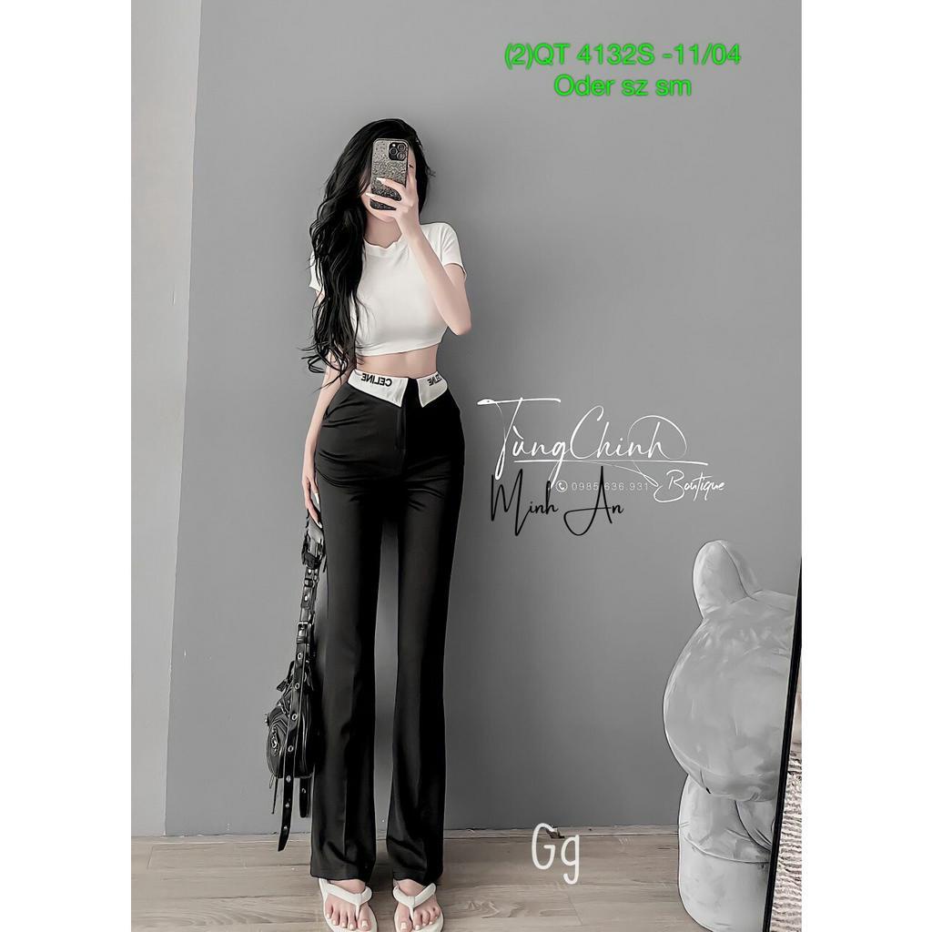 sét bộ xuông dài quần tuyết mưa áo gân croptop cổ tròn ngắn tay hot