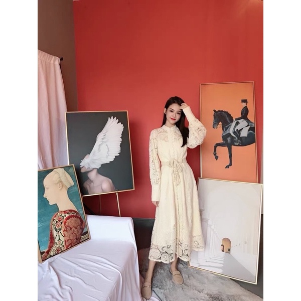 Váy ren tiểu thư, đầm đi ăn cưới tiệc, du lịch hai dáng dài ngắn hàng loại 1 Aimee closet
