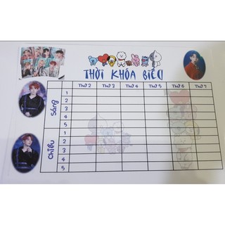 Thời khoá biểu BTS - Giá 20.000 Đ / 10 cái