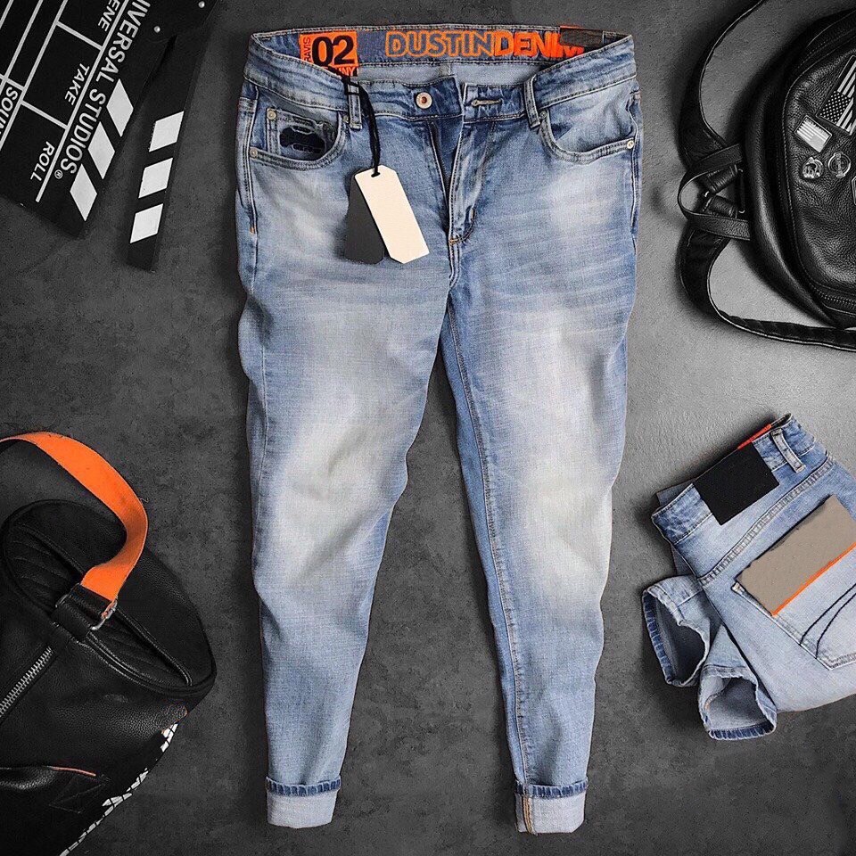 Quần Jean Nam Rách Gối Ống Ôm Chất Bò DR47RT Phối Rách Cá Tính Trẻ Trung DRMT