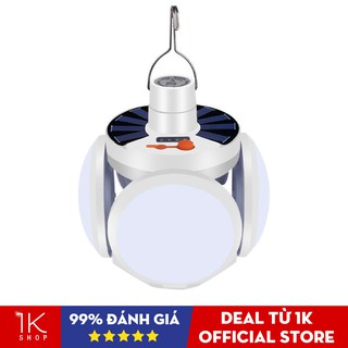 Bóng Đèn Led Tích Điện Năng Lượng Mặt Trời Hình 4 Cánh Hoa Có Thể Đóng Mở Mẫu Mới Cao Cấp