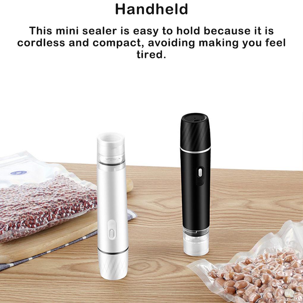 Máy Hút Chân Không Mini Cầm Tay Tự Động Đóng Kín Túi Thực Phẩm Tiếng Ồn Thấp Có Thể Tái Sử Dụng