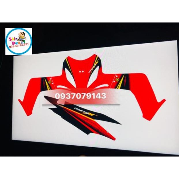Tem rời ex 2010 Nano dán xe đen bửng đỏ