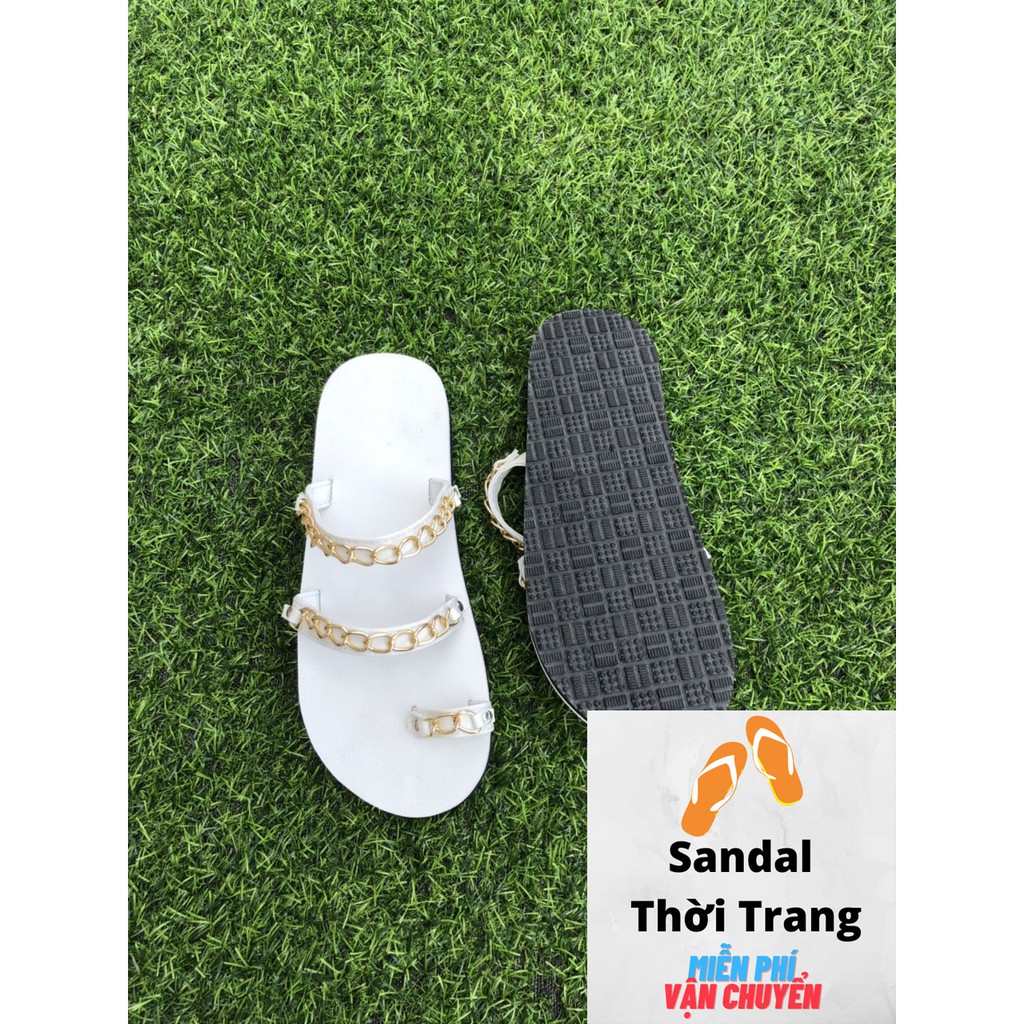 Dép xỏ ngón nữ 3 dây xích Sandal thời trang Dép nữ giá rẻ