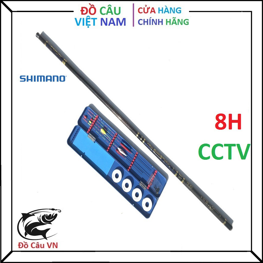 Bộ cần câu tay Shimano 8H CCTV , Tặng kèm phao câu nano