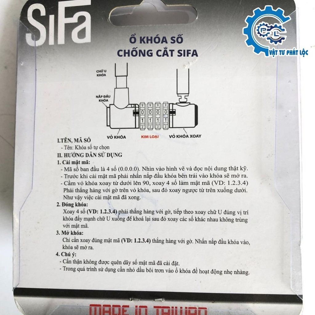 Ổ khóa số Chống cắt SIFA