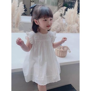 Váy thô trắng cho bé yêu