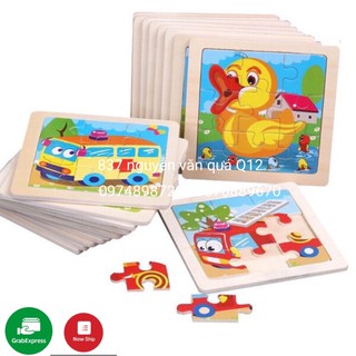 Combo đồ chơi 10 miếng xếp hình gỗ puzzle 9 chi tiết cho bé