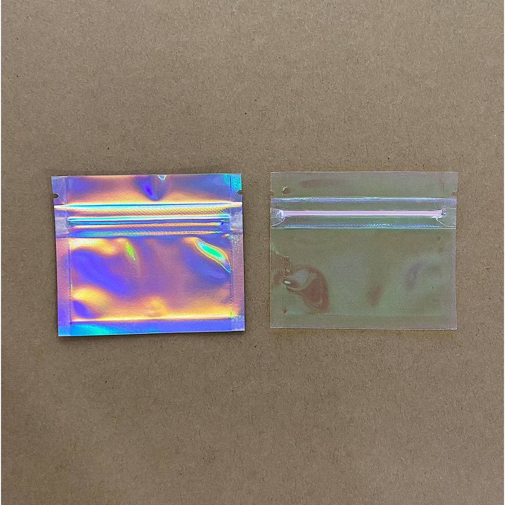 [CÓ SẴN- NOWSHIP] Túi zip mini đựng trang sức Hologram, full trắng, Nhôm hồng, đen, xanh lá, xanh biển, Magic xanh