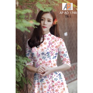 Vải áo dài hoa nhí