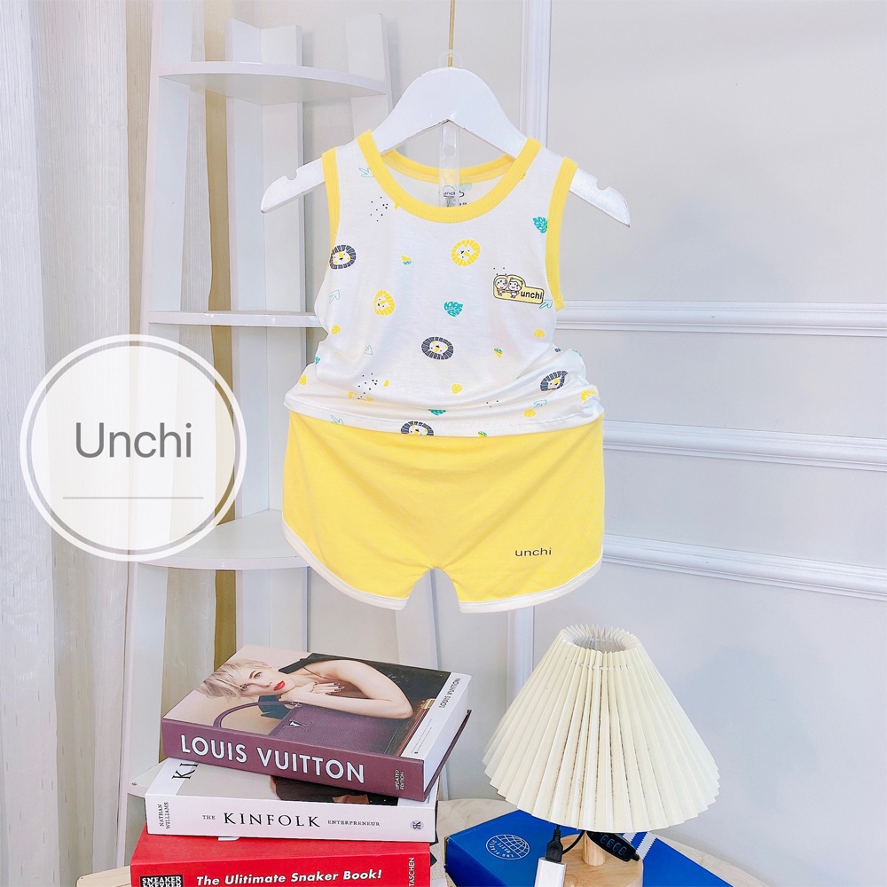 Bộ quần áo ba lỗ mùa hè cho bé trai, bé gái chất liệu thun lạnh, thoáng mát, thấm hút mồ hôi tốt (UC03)