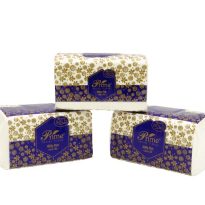 COMBO 8 GÓI GIẤY ĂN GIẤY RÚT PRIME 150 tờ 3 LỚP KHỔ cm - MÀNG NHŨ