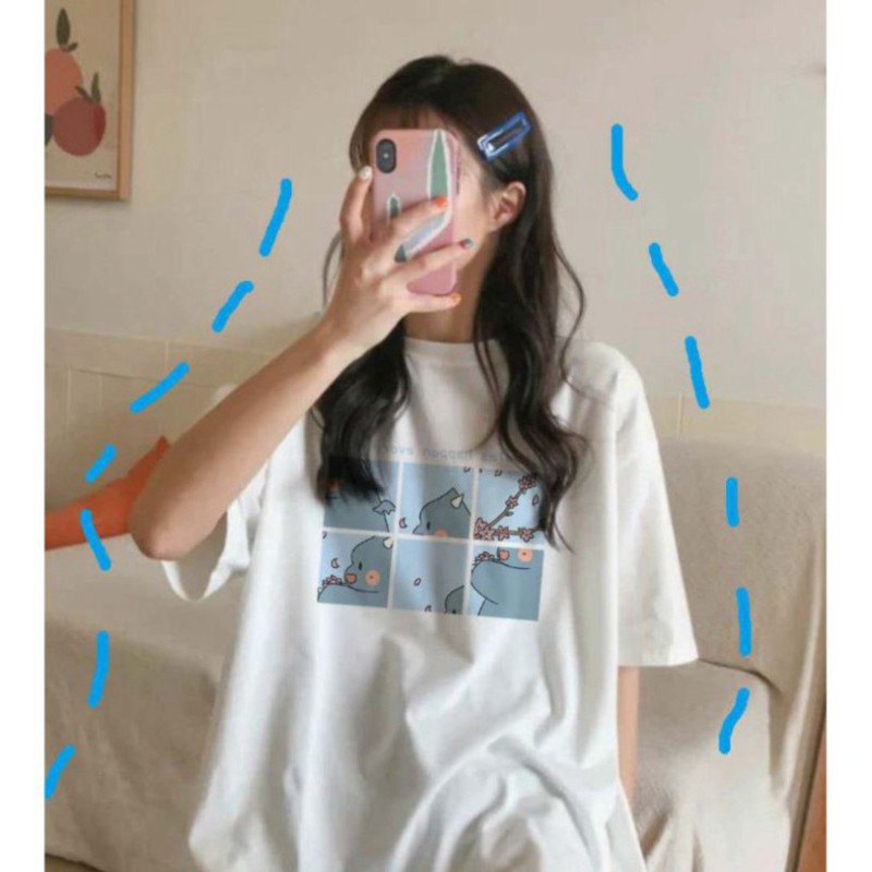 Áo thun form rộng unisex áo phông tay lỡ M46 KL SHOP HNSHOP