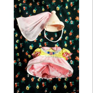 Outfit đầm công chúa hồng cho doll
