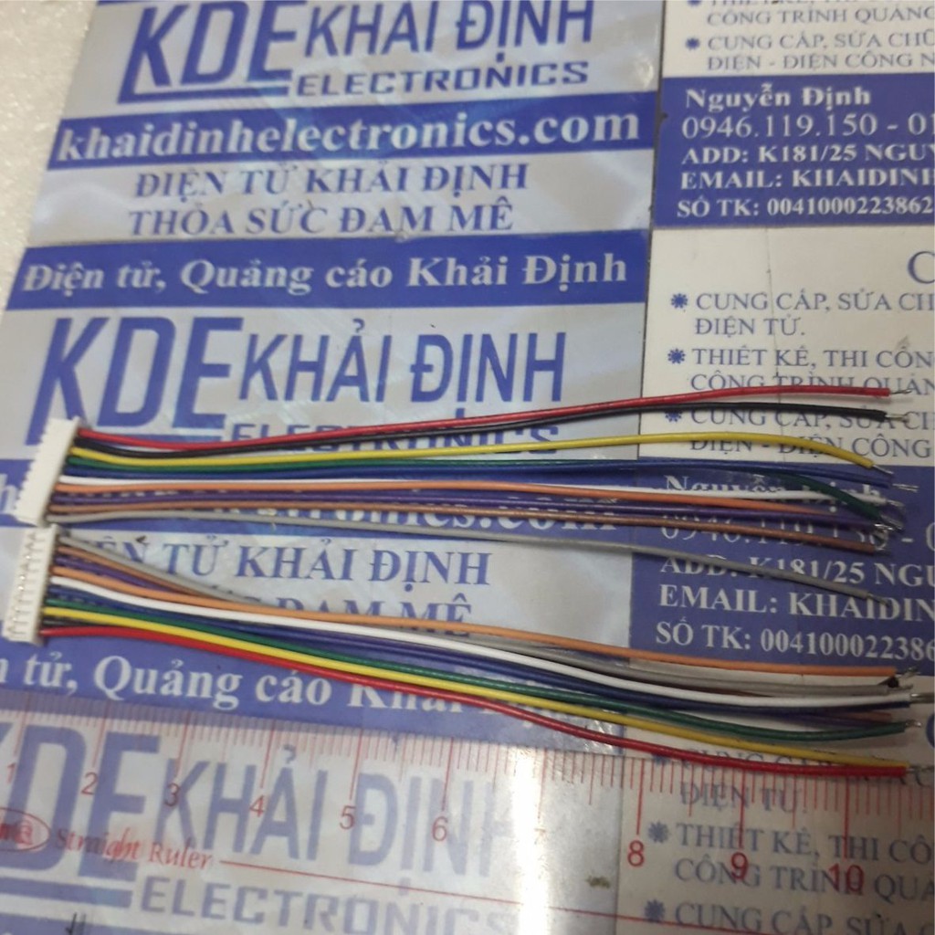 5 DÂY BUS 1.25mm 1.27mm, 2 chân cách nhau 1.27mm bấm dây 1 đầu dài 10cm, 10P kde4627