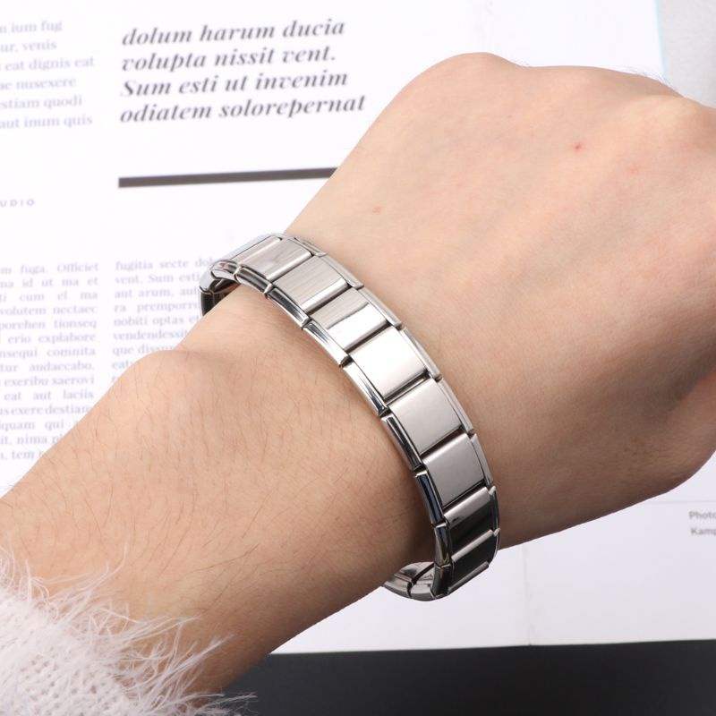 Vòng Tay Chuỗi Xích Bằng Thép Không Gỉ Co Giãn Thời Trang Cho Nam Và Nữ