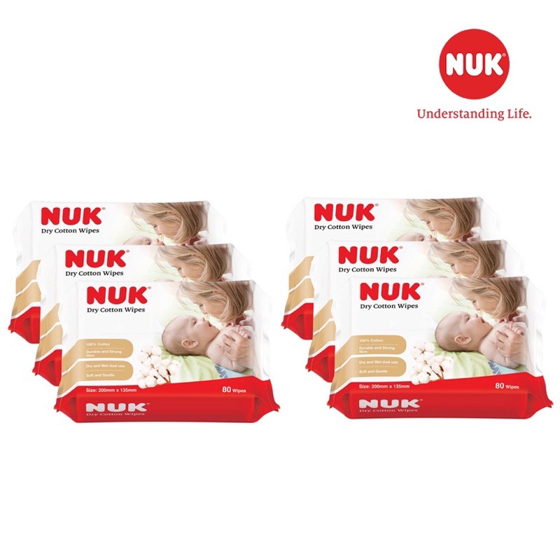 KHĂN VẢI KHÔ ĐA NĂNG NUK 80 TỜ