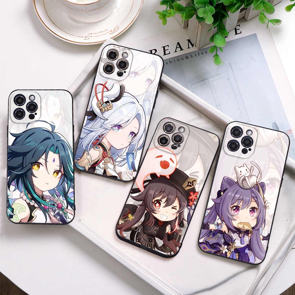 Ốp Điện Thoại Mềm Chống Rơi Chống Sốc Bảo Vệ Camera Cho iPhone 11 13 pro max 12 pro max 12Mini genshin