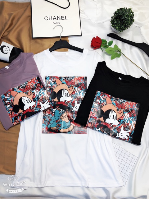 [12] Áo thun đẹp⚜️FREESHIP⚜️ Áo thun nữ unisex hình MICKEY Áo thun nu quang chau | BigBuy360 - bigbuy360.vn