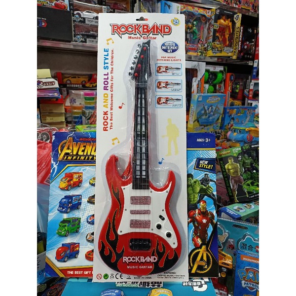 Đàn ghita ROCKBAND MUSIC GUITAR 929-2, có nhạc và đèn phát sáng (có pin đi kèm)