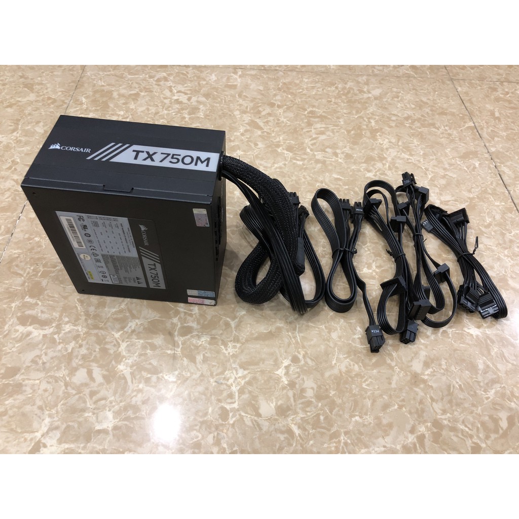 Nguồn máy tính CORSAIR CX750/TX750M - 750W - 80 Plus - Semi Modular