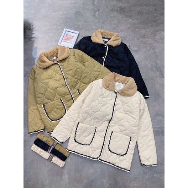 Áo Phao Quảng Châu Cổ Lông Kèm Đai Dáng Dài 3 Màu Siêu Ấm Có Ảnh Thật Kem Video | BigBuy360 - bigbuy360.vn