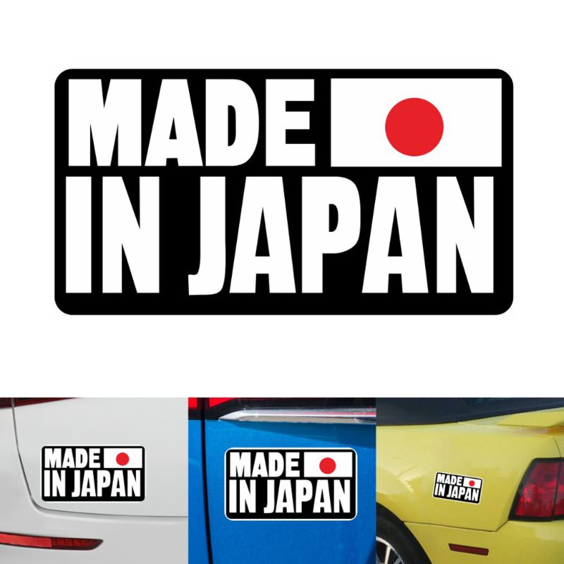 Đề Can Phản Quang In Chữ Made In Japan Hoạt Hình Sáng Tạo Trang Trí Xe Hơi