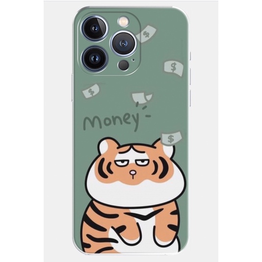 Ốp lưng bvc cạnh vuông giả lp 13 in hình hổ cute mana sang chảnh phù hợp mọi dòng máy