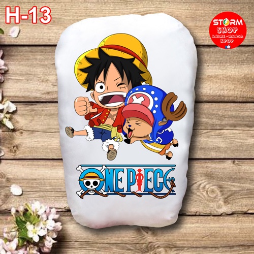 Gối ôm, Gấu Bông anime ONE PIECE - Luffy (Chất liệu vải Nhung, in hình 2 mặt)