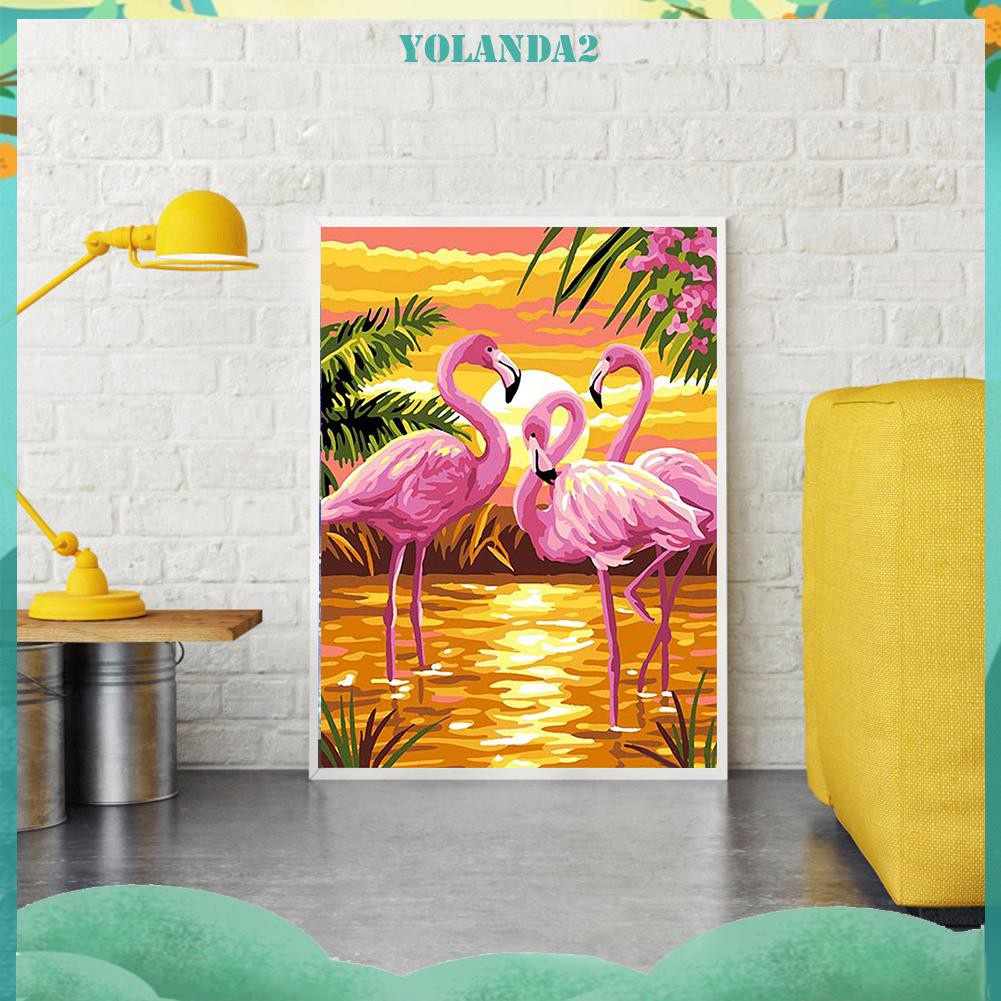 Bộ Tranh Thêu Chữ Thập Hình Chim Hồng Hạc 11ct Diy