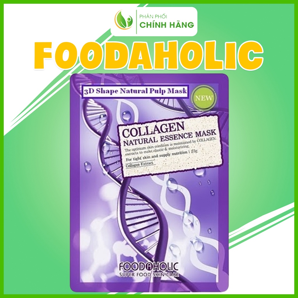 Mặt Nạ Dưỡng Da Nhân Sâm 3D Hàn Quốc, mặt nạ foodaholic tím, mask giấy Hàn Quốc 3D nhân sâm chống lão hóa