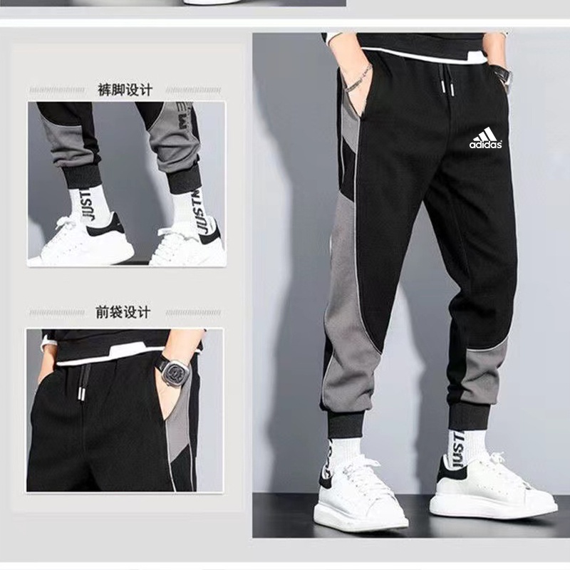 Quần chạy bộ Plus Size Co Giãn Thoáng Khí Họa Tiết Kẻ Sọc Cho Nam