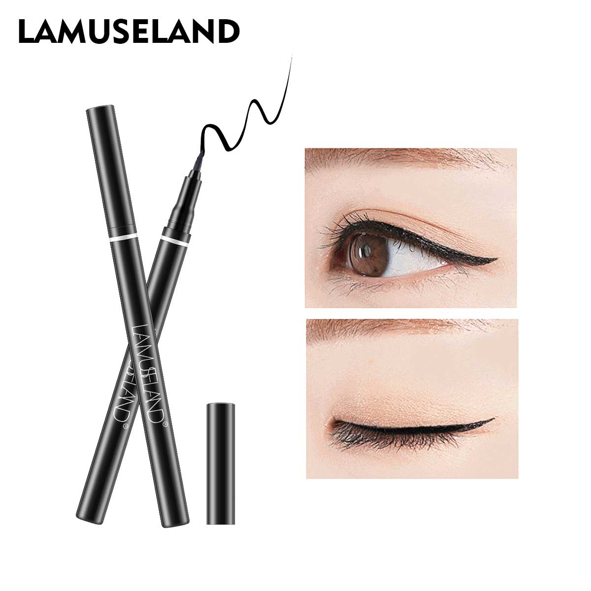 (Hàng Mới Về) Bộ Mỹ Phẩm Lamuseland Gồm Mascara + Bút Kẻ Mắt + Dụng Cụ Bấm Cong Mi + Thẻ Trang Điểm Lông Mày