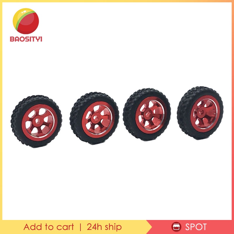 Bộ 4 Bánh Xe Cao Su 20mm Cho Xe Điều Khiển WLtoys 1 / 28 K969 K979 K989 P929