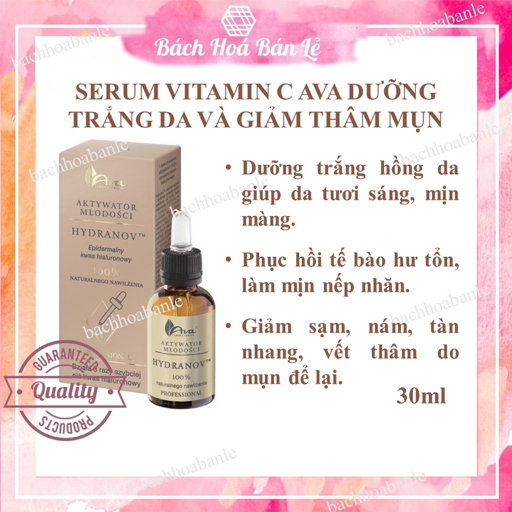 SERUM VITAMIN C Giải pháp làn da trắng, mịn màng, se khít lỗ chân lông