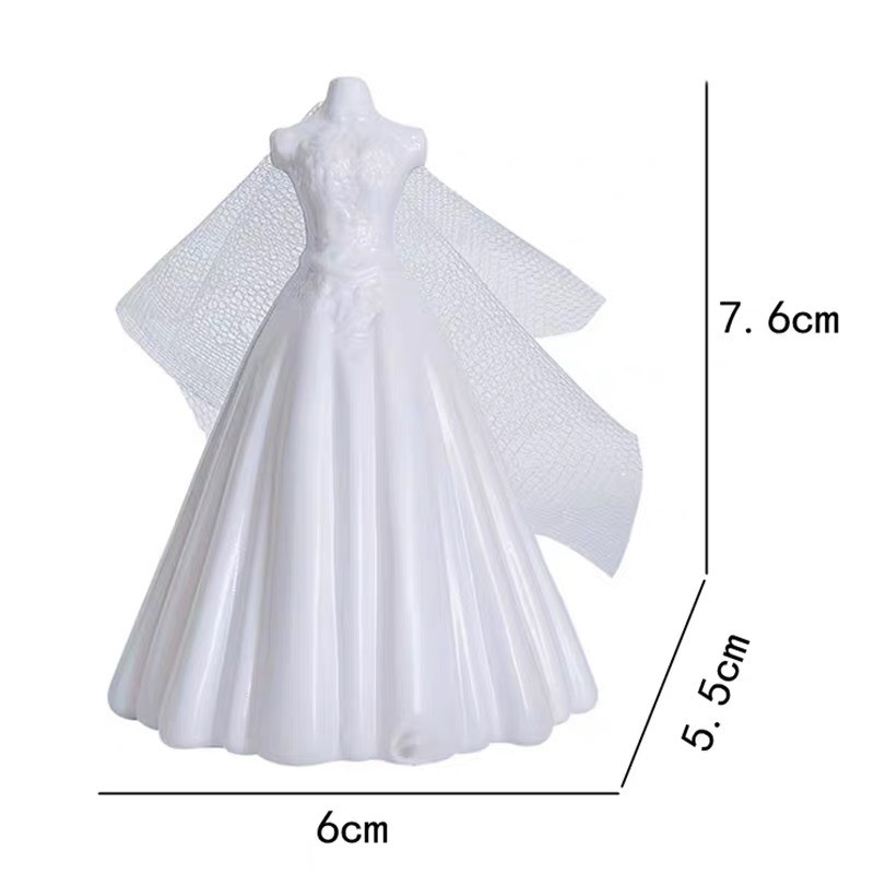 5 Tượng nhựa hình cô dâu kèm vải voan-Q4984