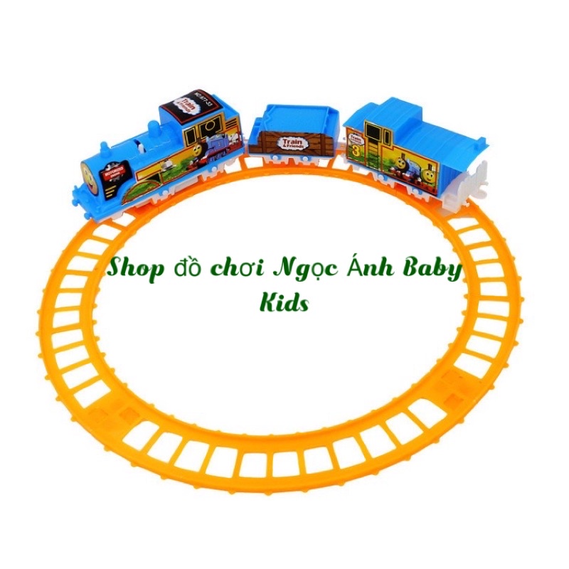 Bộ đồ chơi đoàn tàu kèm đường ray cho bé,tàu lắp pin chạy trên đường ray