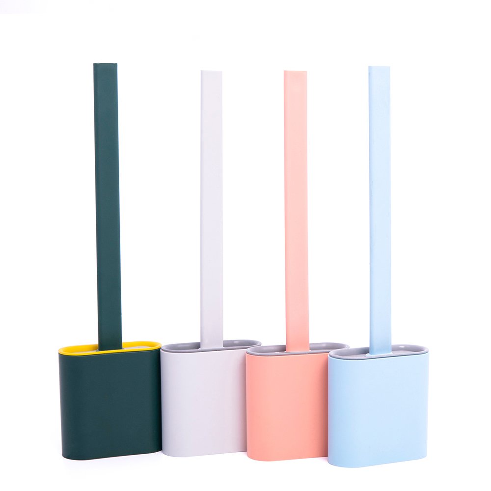 Chổi Cọ Toilet Silicon Kèm Hộp Đựng, Cây Cọ Bồn Cầu Vệ Sinh Toa-Lét Phòng Tắm Siêu Sạch PT-CVS