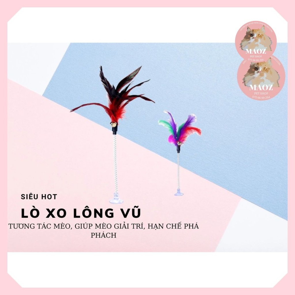 Lò xo lông vũ - đồ chơi cho mèo