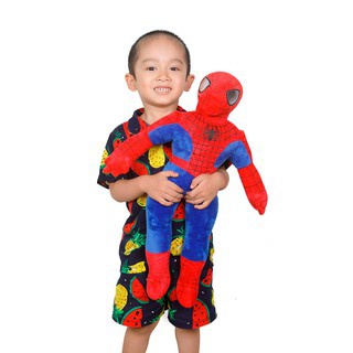 Gấu Bông Người Nhện Spider Man Gối Ôm Cho Bé Size 70cm Hahuma SNS70