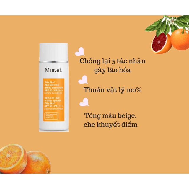 (Date mới 4/2023) Kem chống nắng  City Skin Age Defense Broad Spectrum SPF 50 PA++++