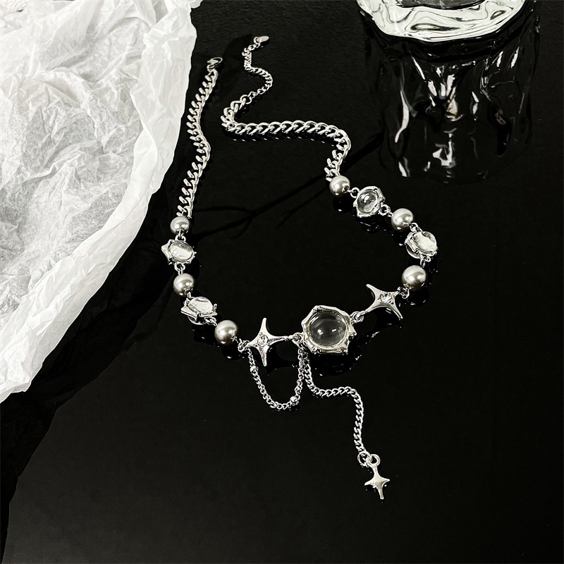 Vòng cổ Chuỗi Hạt Và Ngôi Sao Phong Cách hip hop Đường Phố Đơn Giản Chất Lượng Cao Mới